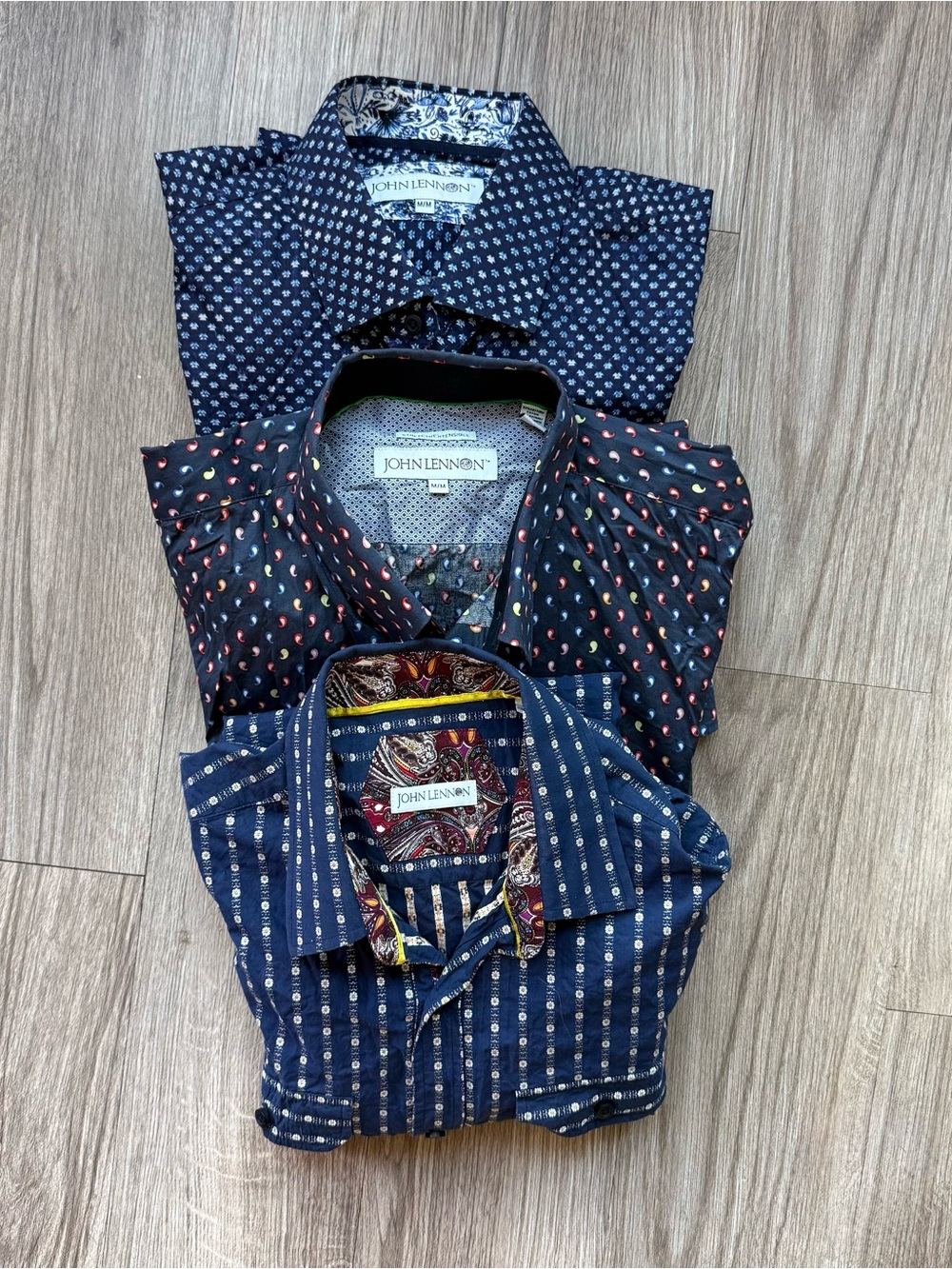 John Lennon by English Laundry Long Sleeve Button Up Shirts Bundle Mens Size M
